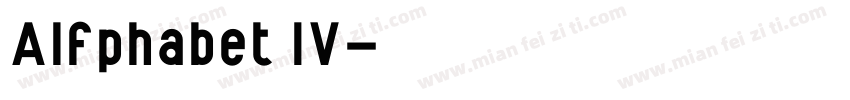 Alfphabet IV字体转换